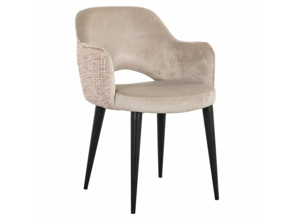 RICHMOND krzesło GIOVANNA beżowy welur / trendy róż - Richmond Interiors
